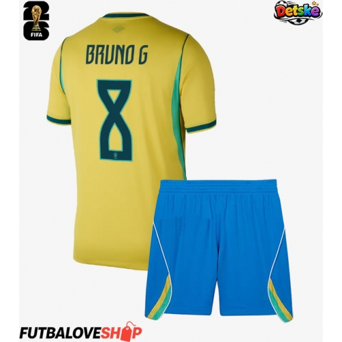 Dres Brazília Bruno Guimaraes #8 Domáci pre deti MS 2026 Krátky Rukáv (+ trenírky)